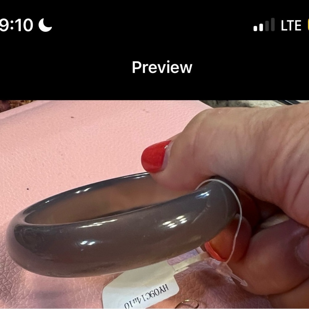 Elegant agate Gray Bangle